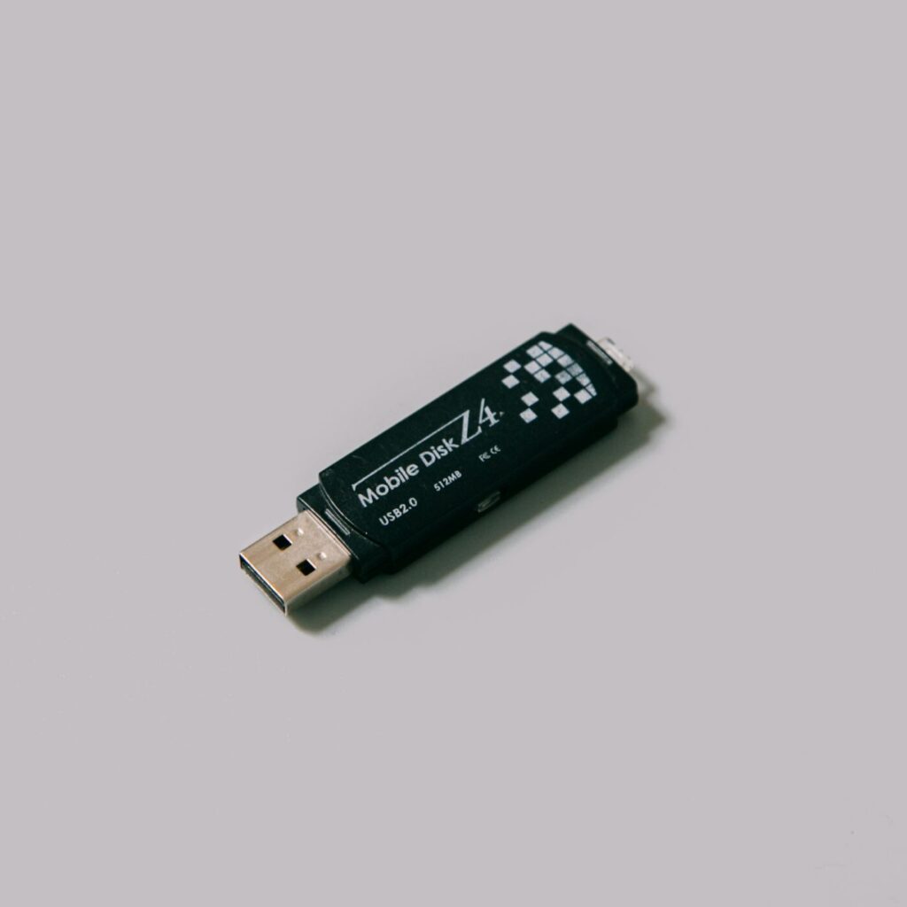 USB flash drive used as recovery media for a Windows backup