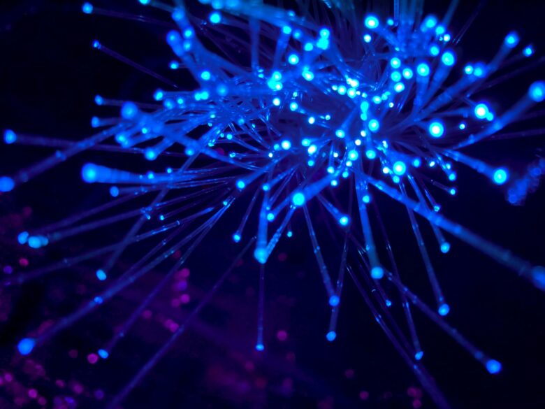 Purple and blue digital light pattern representing the best password managers
